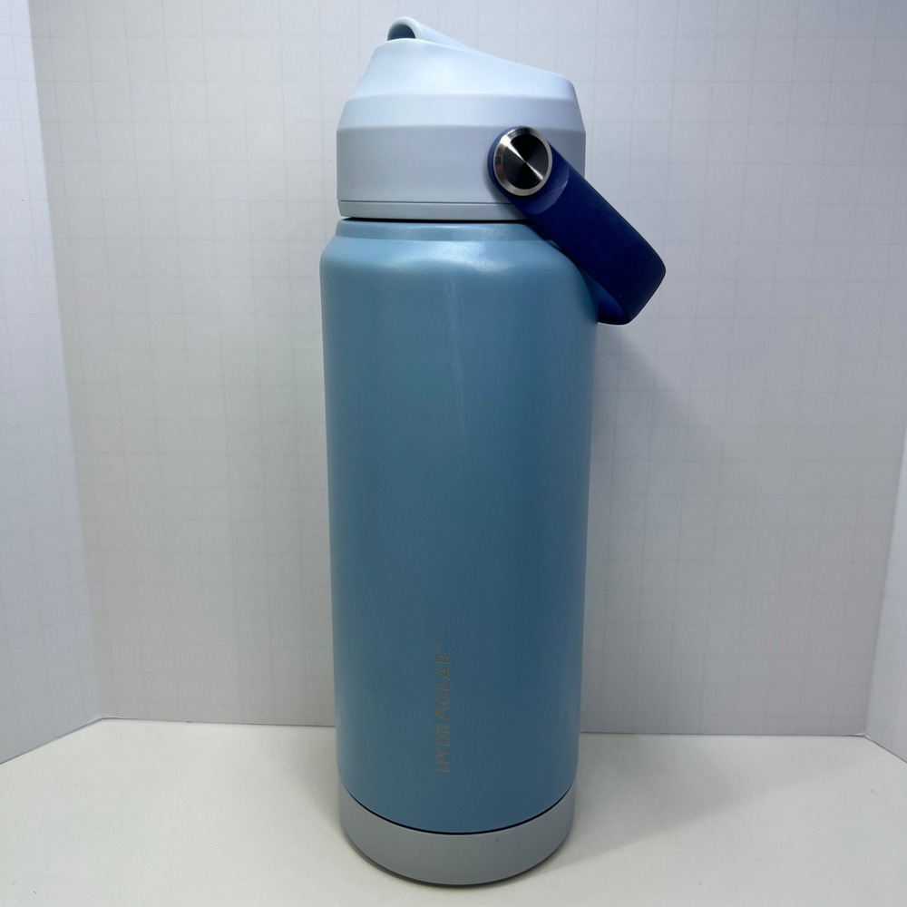 HydraGear Insulated Water Bottle Blue Stainless Steel Flip Top Lid‎ 32oz-40oz